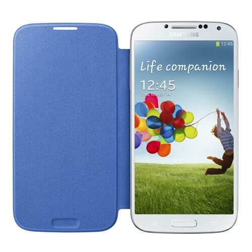 Galaxy S4 ile Uyumlu Flip Cover Kılıf Mavi EF-FI950BCEGWW