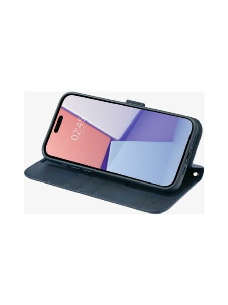 Spigen iPhone 15 Pro ile Uyumlu Kılıf Wallet S Pro Navy