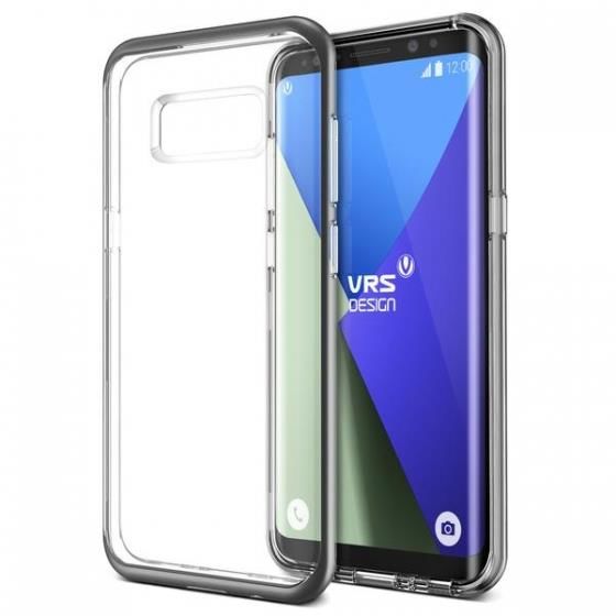 Verus Galaxy S8 ile Uyumlu Crystal Bumper Kılıf Dark Silver