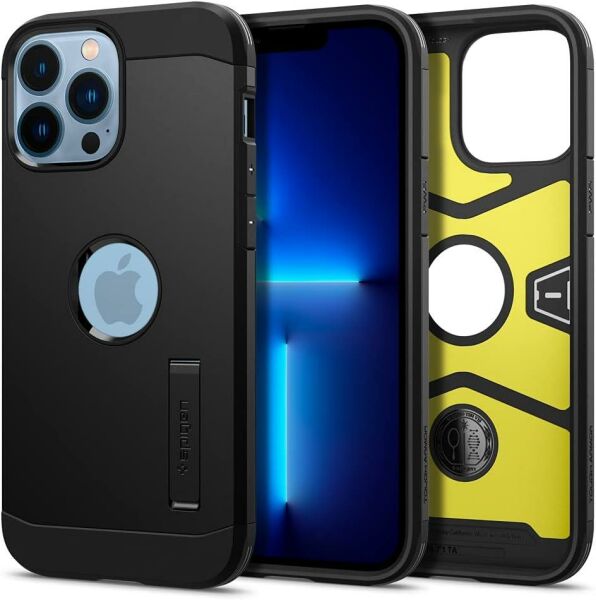 Spigen iPhone 13 Pro Max ile Uyumlu Kılıf Tough Armor Black