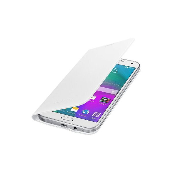 Galaxy E7 ile Uyumlu Flip Wallet Kılıf Beyaz EF-WE700BWEGWW