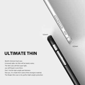 Ringke Slim iPhone 7/8 ile Uyumlu KIlıf Sf Black İnce Şık Tasarım