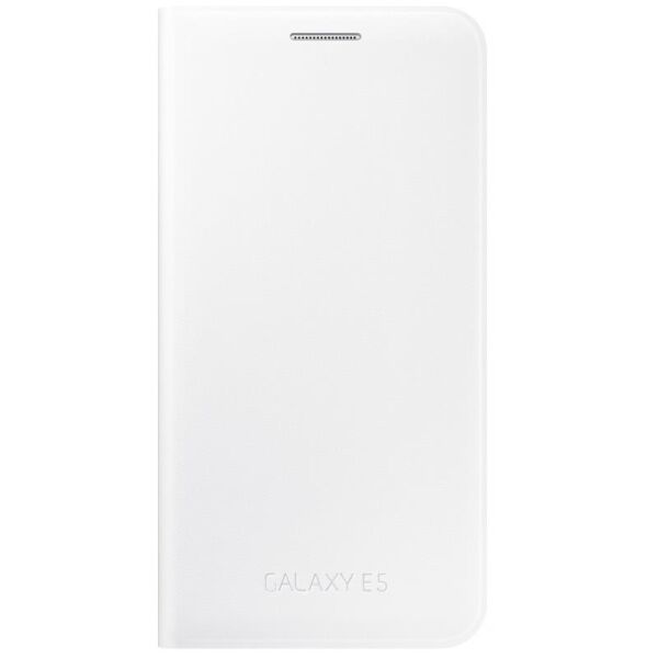 Galaxy E5 ile Uyumlu Flip Wallet Kılıf Beyaz EF-WE500BWEGWW