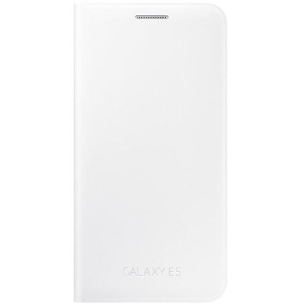 Galaxy E5 ile Uyumlu Flip Wallet Kılıf Beyaz EF-WE500BWEGWW