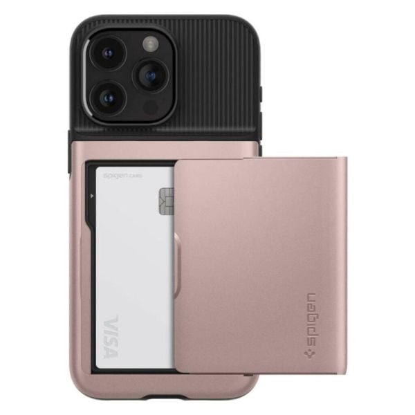 Spigen iPhone 15 Pro ile Uyumlu Kılıf Slim Armor CS Rose Gold