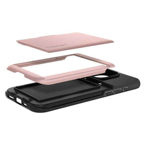 Spigen iPhone 15 Pro ile Uyumlu Kılıf Slim Armor CS Rose Gold