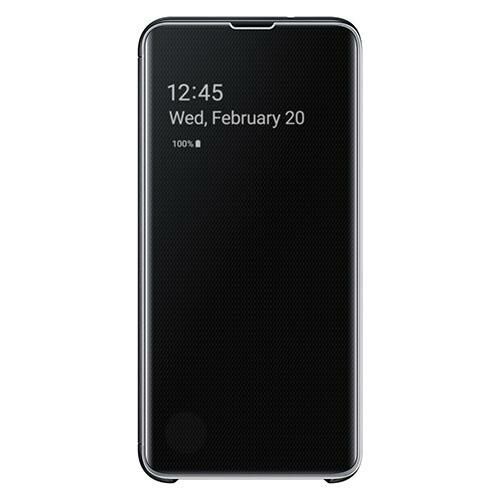 Galaxy S10e ile Uyumlu Clear View Kılıf Siyah EF-ZG970CBEGWW