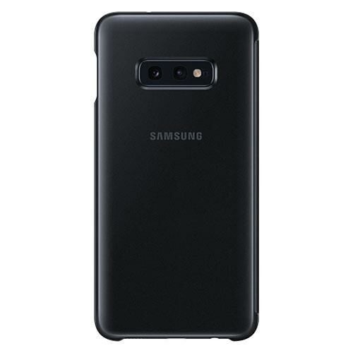 Galaxy S10e ile Uyumlu Clear View Kılıf Siyah EF-ZG970CBEGWW