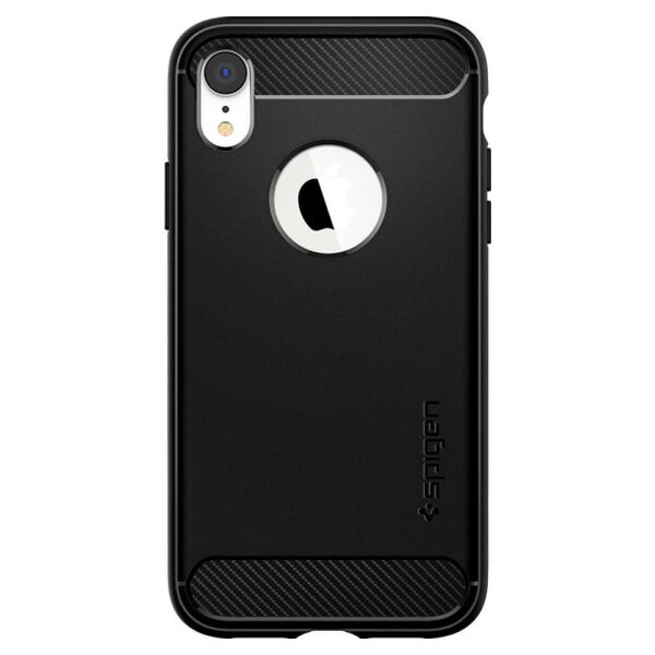 Spigen iPhone XR ile Uyumlu Kılıf Rugged Armor Matte Black