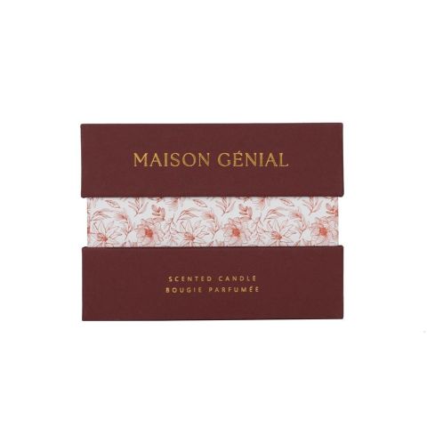 Maison Genial Luxury Sandal Wood Bordo Mum Büyük Boy 290g