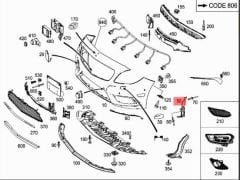 Mercedes W117 Tampon Braketi Ön Sol Orijinal Mercedes Marka A1178857300