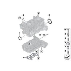 Прокладка задней крышки блока кузова Bmw 1 серии F20 оригинальная марка Bmw 11137600465