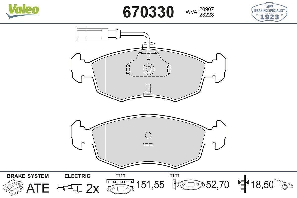Fiat Punto 1.8 Ön Fren Balatası VALEO Marka 77362180
