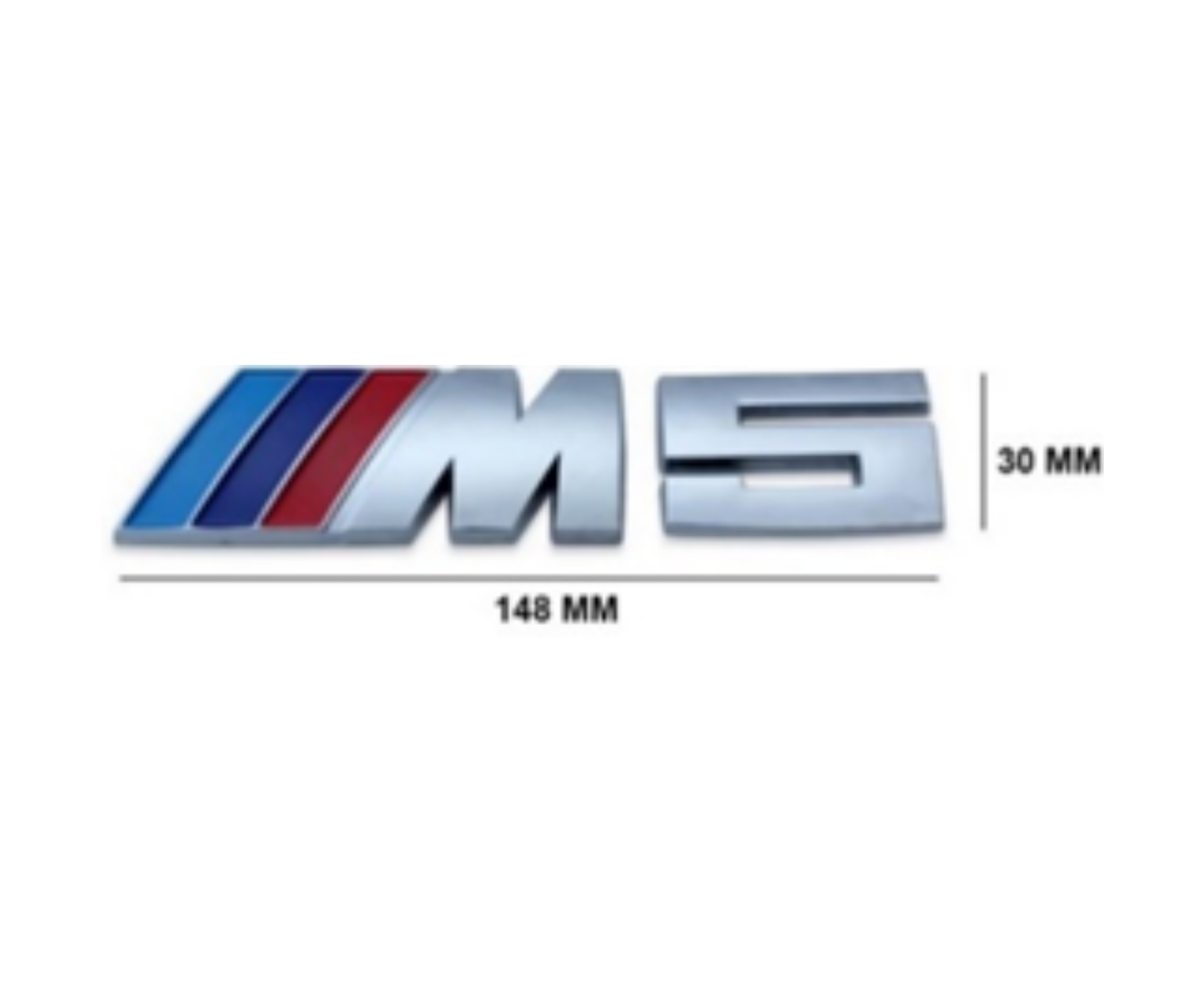 BMW M5 Yazısı 30 - 148 mm Krom İthal Marka