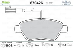 Fiat Albea Ön Fren Balatası Çift Fiş 1.2-1.9 / 8V-16V MultiJet VALEO 77366134
