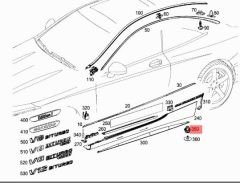 Mercedes W218 Maşbiyel Klipsi Orijinal Mercedes Marka  A0009917398