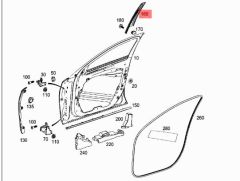 Mercedes W201 Dekoratif Kaplama Orijinal Mercedes Marka A2136900187