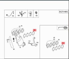 Mercedes W203 Egsoz Manifold Contası Victor Reinz Marka A2711420380
