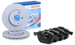 Ford C-Max 2004-2007 Передний тормозной диск и комплект колодок Bosch Brand 0986479173 - 0986495215