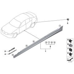 Bmw 3 Series G20 Body Sidewall Cover Right Bmw Original Brand 51778099910