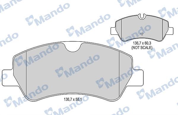 Fiat Albea 1.3 Multijet Arka Fren Balatası MANDO Marka 77362453
