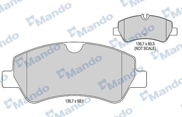 Fiat Bravo 1.6 16V Arka Fren Balatası MANDO Marka 77362453