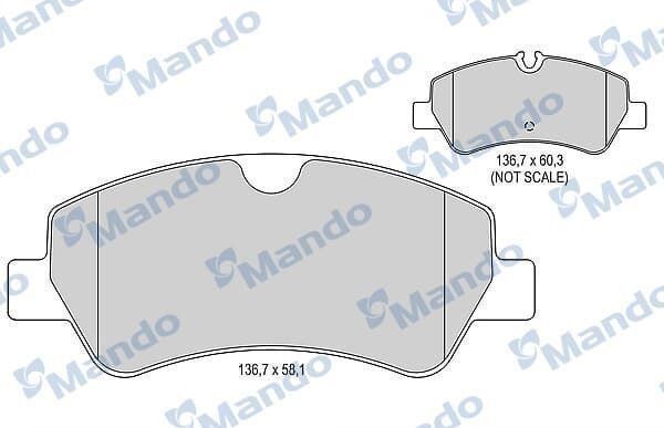 Fiat Bravo 1.9 Multijet Arka Fren Balatası MANDO Marka 77362453
