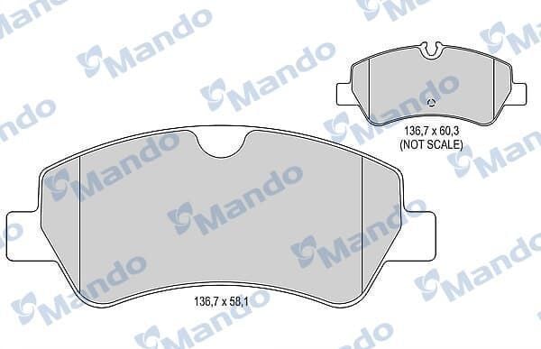 Fiat Palio 1.4 8V Arka Fren Balatası MANDO Marka 77362453