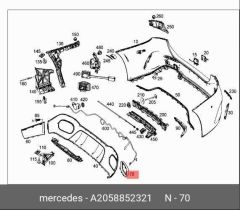Mercedes W166 Egzoz Ucu Nikelajı Wender Parts Marka A2058852321