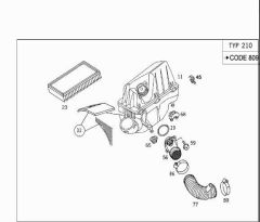 Mercedes W246 Hava Akış Müşürü Magneti Marelli Marka 6110940048