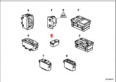 BMW E53 Dörtlü İkaz Düğmesi Wender Parts Marka 61318368920