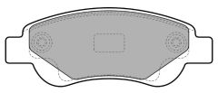 Комплект передних тормозных колодок Citroen C1 AYD Brand 1613819980