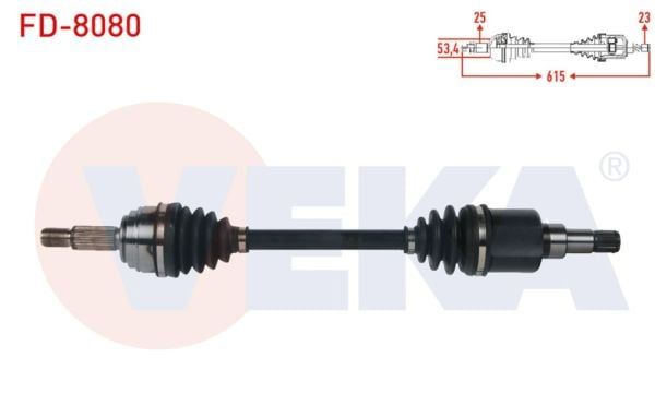 Ford Courier 2014 Model Sonrası Sol Ön aks Veka Fd-8080