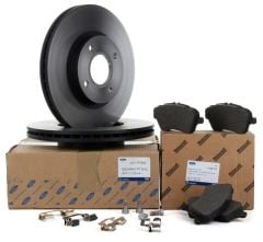 Ford B-Max 2012-2018 Front Brake Disc and Pad Set Original Ford Otosan Brand EY161125AA - MEMT762K021AA