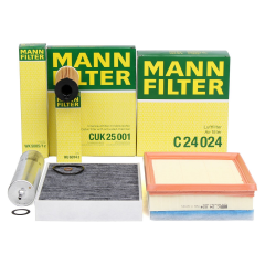 Bmw F20 Case 116d After 2015 Periodic Maintenance Filter Set (B37 Engine Code Vehicles) Mann Brand C24024 - CUK25001 - WK5005-1z - HU6014-1z