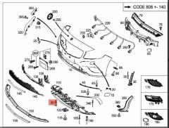 Mercedes W213 Davlumbaz Klipsi (Geçme) Spot Marka A1249900492