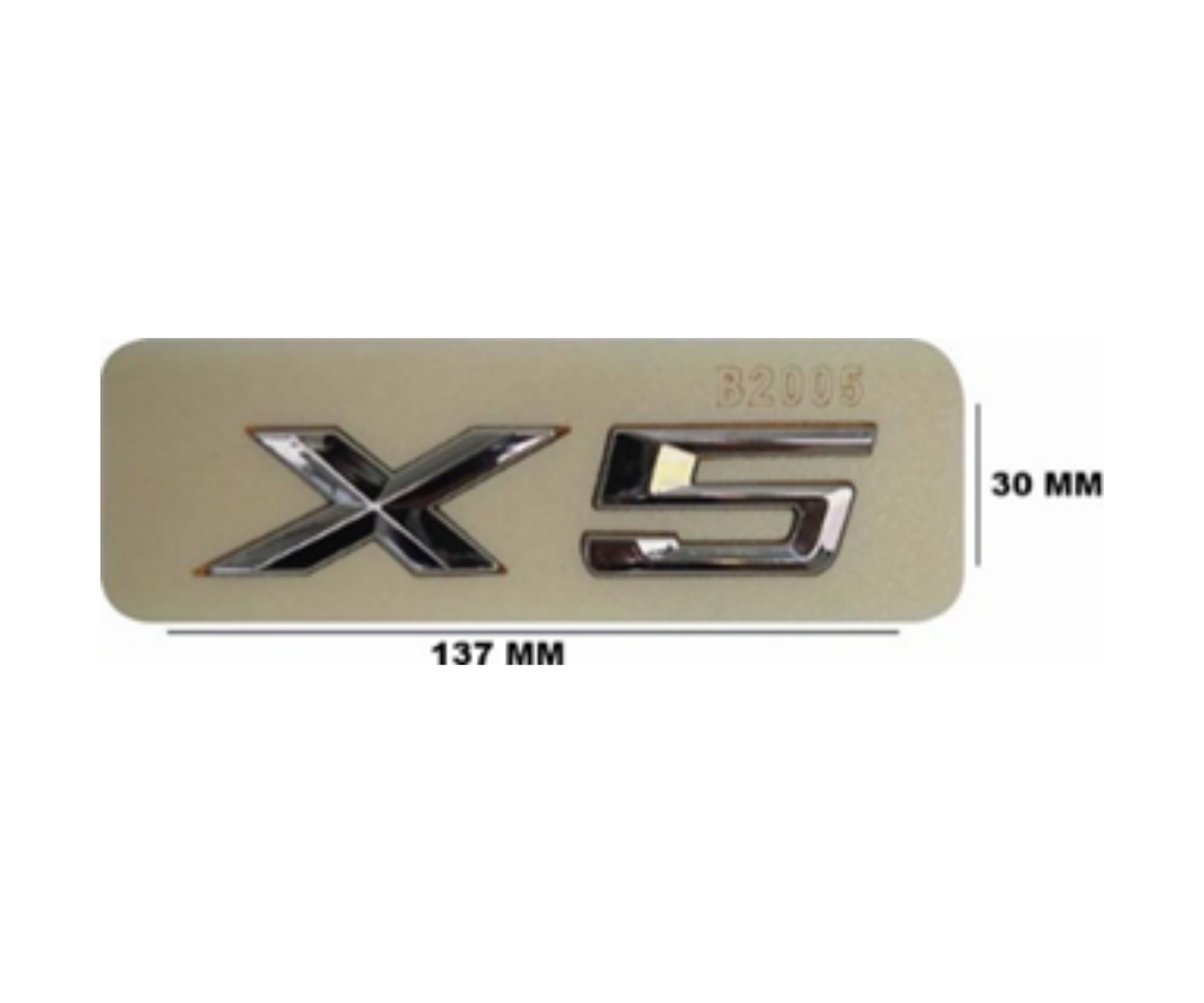 BMW X5 Yazısı Büyük Krom İthal Marka