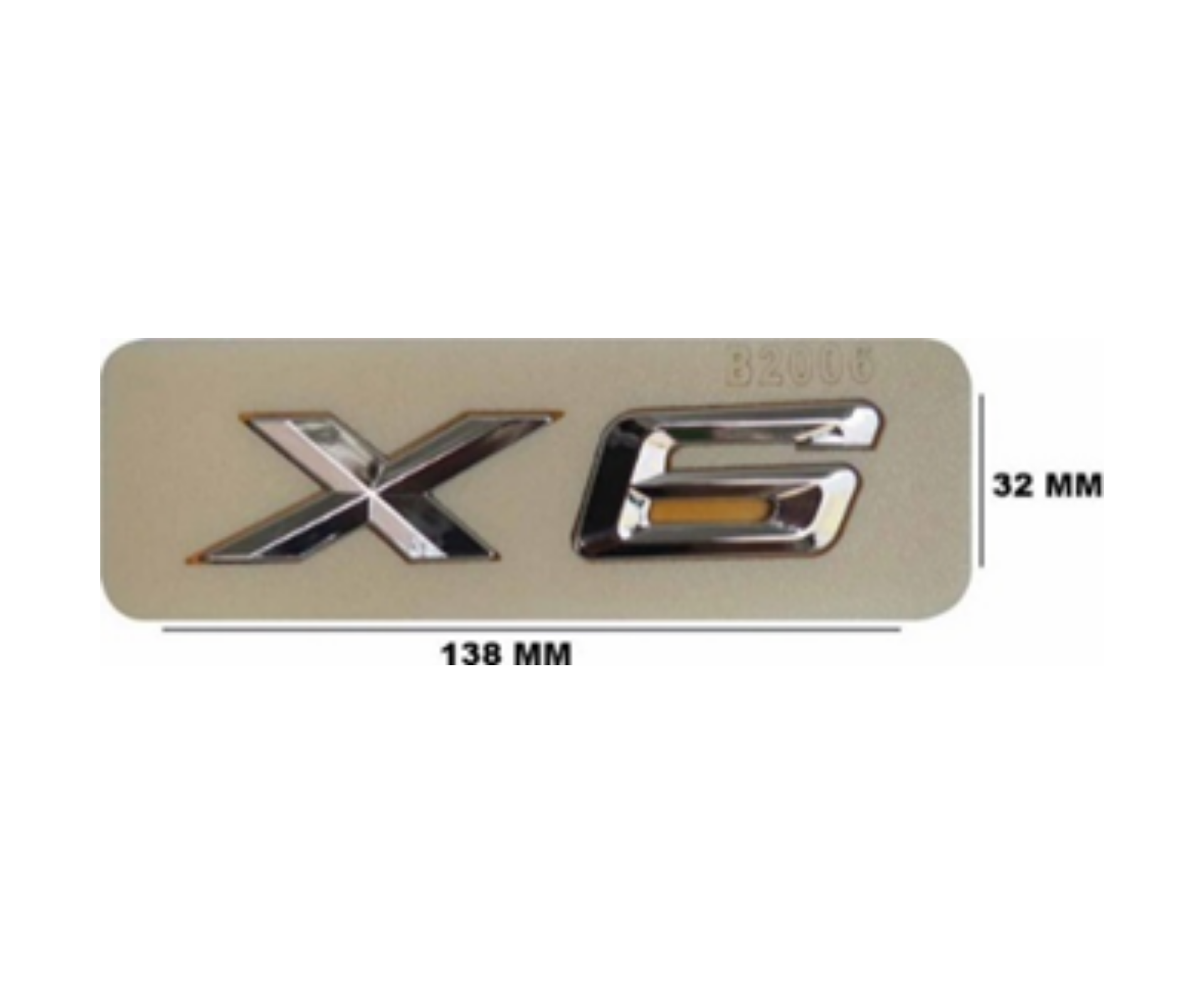 BMW X6 Yazısı Küçük Krom İthal Marka