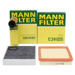 Bmw F20 118i B38 Engine Periodic Maintenance Filter Set Mann Brand Crankcase Plug HU6014z-C24025-CUK25001-31702-31703