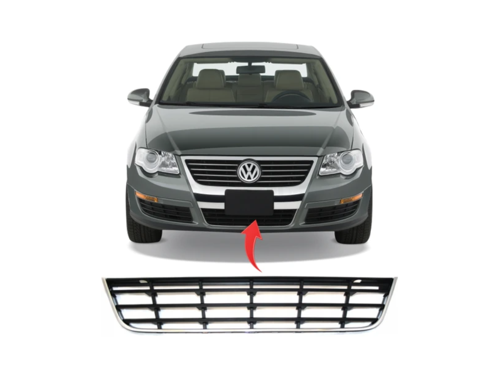 Volkswagen Passat 2006-2011 Arası Orta Panjur Izgarası Nikelajlı Gkl Marka 3C0853671C