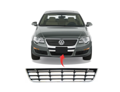 Volkswagen Passat 2006-2011 Arası Orta Panjur Izgarası Nikelajlı Gkl Marka 3C0853671C
