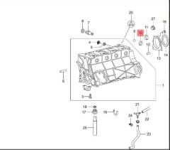 Mercedes W204 Blok Su Tapası Mo Marka 000443034002