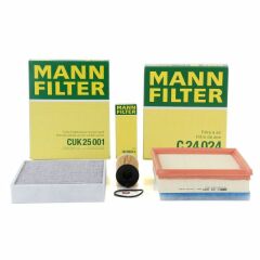 Bmw F20 Body Before 2015 116d Periodic Maintenance Filter Set WITHOUT FUEL Mann Brand HU6004x - C24024 - CUK25001