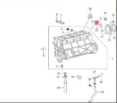 Mercedes W208 Blok Su Tapası Wender Parts Marka 000443034002