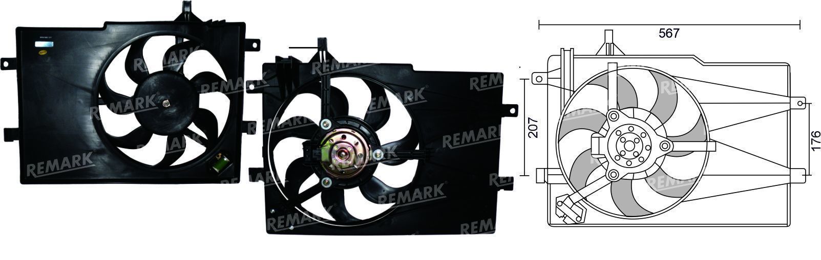 Fiat Siena Fan Motoru 2002 Sonrası Davlumbazlı REMARK 46826696