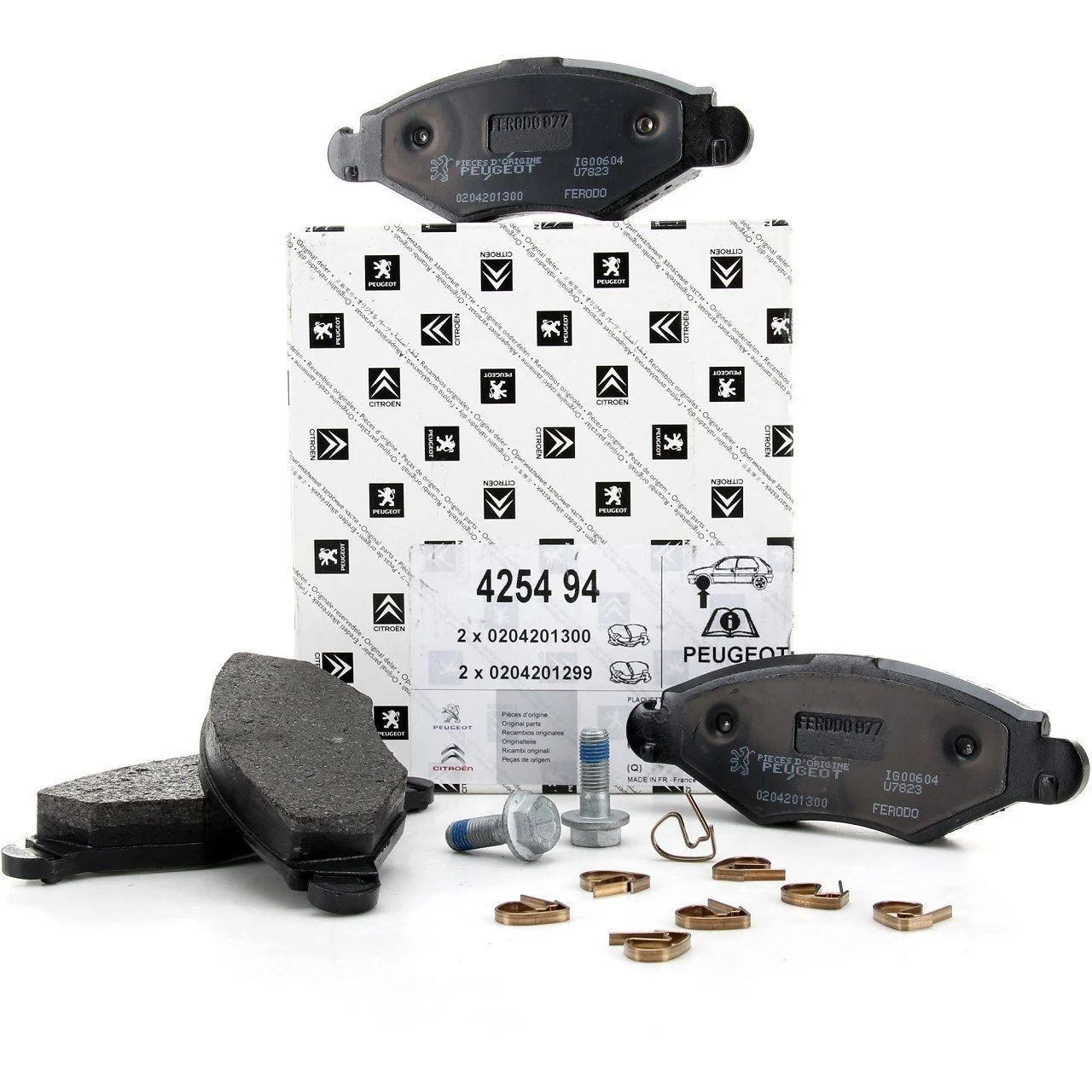 Peugeot 206 + Plus Front Brake Pad Set Psa Brand 425494