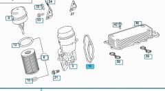 Mercedes X204 Yağ Filtre Kütük Contası Wender Parts Marka A6421801410