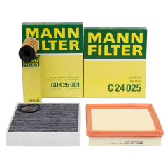Bmw F20 LCI Body 2015 After Periodic Maintenance Filter Set Mann Brand C24025 - CUK25001 - HU6014-1z