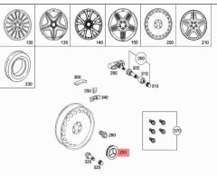 Mercedes W212 Колпак центрального колеса оригинальный Mercedes A17140001255337