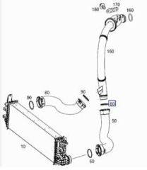 Mercedes W176 Body Turbocharger Hose Gasket Elring Brand A0219976545